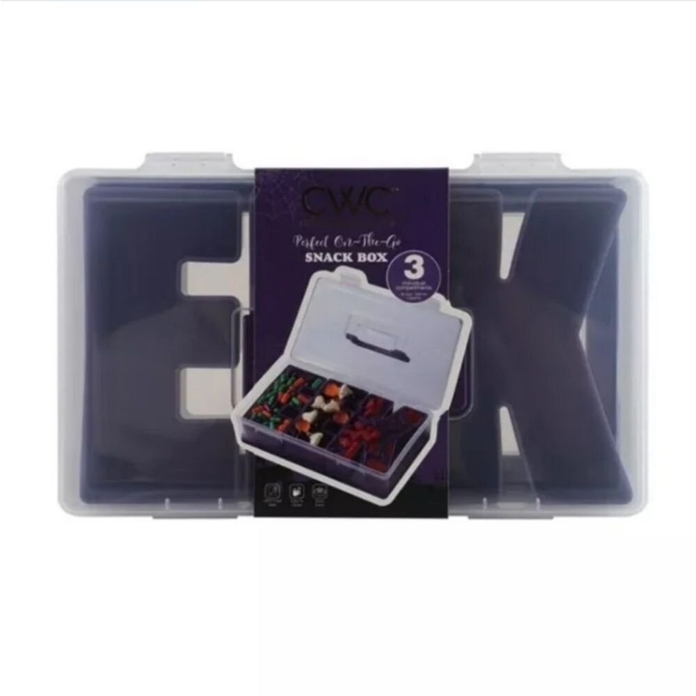 🆕️🗃Cook With Color EEK Snack Box Food Storage Container - White/Purple - Picture 2 of 4